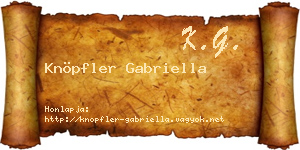 Knöpfler Gabriella névjegykártya