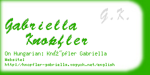 gabriella knopfler business card